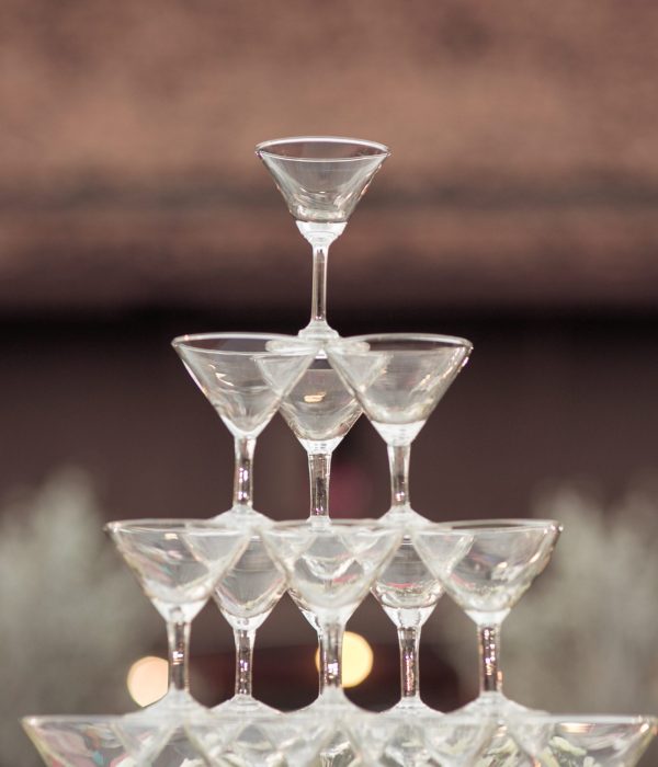 glass of champagne for event party or wedding ceremony